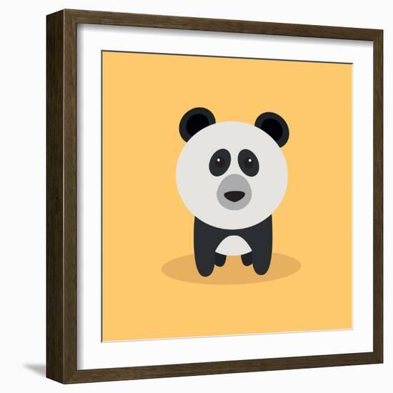 Cute Cartoon Panda-Nestor David Ramos Diaz-Framed Art Print