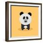 Cute Cartoon Panda-Nestor David Ramos Diaz-Framed Art Print