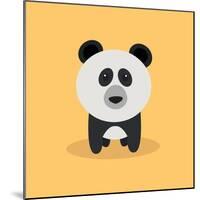 Cute Cartoon Panda-Nestor David Ramos Diaz-Mounted Art Print