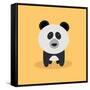 Cute Cartoon Panda-Nestor David Ramos Diaz-Framed Stretched Canvas