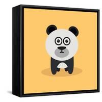 Cute Cartoon Panda-Nestor David Ramos Diaz-Framed Stretched Canvas