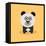 Cute Cartoon Panda-Nestor David Ramos Diaz-Framed Stretched Canvas