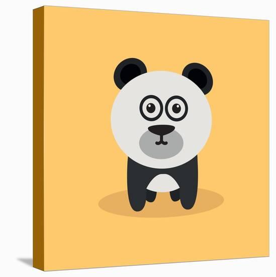 Cute Cartoon Panda-Nestor David Ramos Diaz-Stretched Canvas