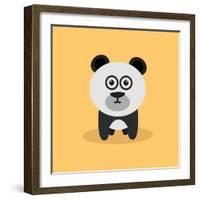 Cute Cartoon Panda-Nestor David Ramos Diaz-Framed Art Print