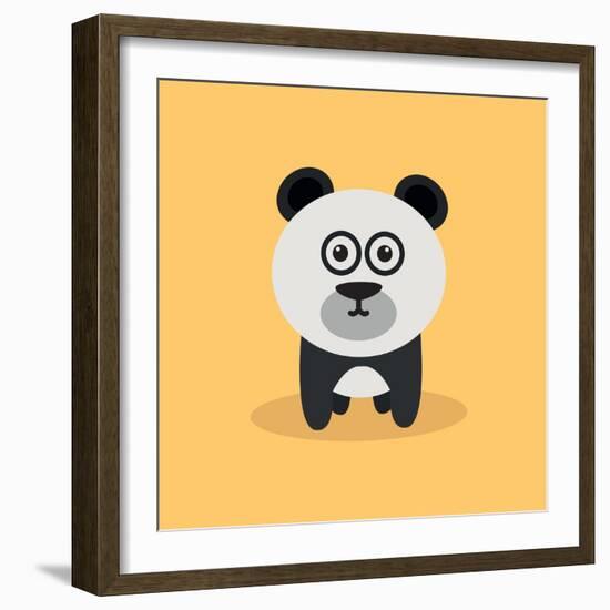 Cute Cartoon Panda-Nestor David Ramos Diaz-Framed Art Print