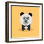 Cute Cartoon Panda-Nestor David Ramos Diaz-Framed Art Print