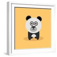 Cute Cartoon Panda-Nestor David Ramos Diaz-Framed Art Print