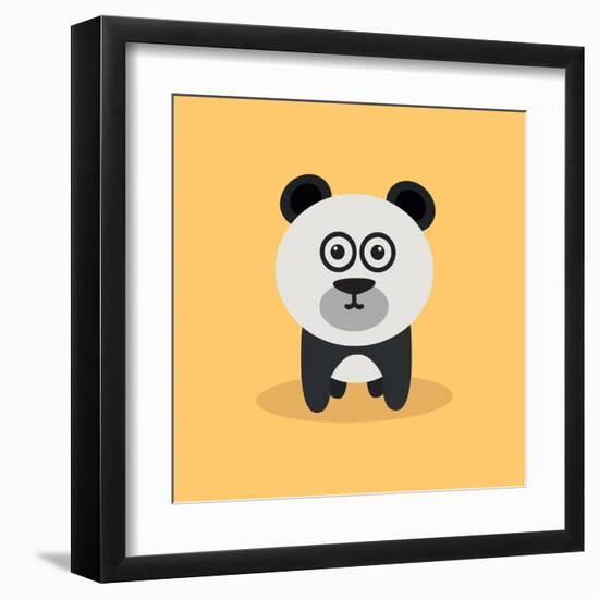 Cute Cartoon Panda-Nestor David Ramos Diaz-Framed Art Print