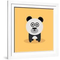 Cute Cartoon Panda-Nestor David Ramos Diaz-Framed Art Print