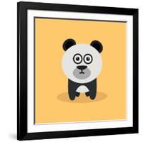 Cute Cartoon Panda-Nestor David Ramos Diaz-Framed Art Print