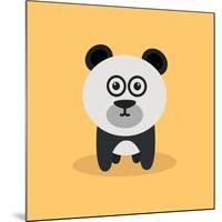 Cute Cartoon Panda-Nestor David Ramos Diaz-Mounted Art Print