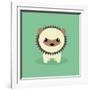 Cute Cartoon Porcupine-Nestor David Ramos Diaz-Framed Art Print