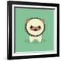 Cute Cartoon Porcupine-Nestor David Ramos Diaz-Framed Art Print