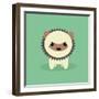 Cute Cartoon Porcupine-Nestor David Ramos Diaz-Framed Art Print