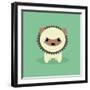 Cute Cartoon Porcupine-Nestor David Ramos Diaz-Framed Art Print