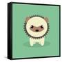 Cute Cartoon Porcupine-Nestor David Ramos Diaz-Framed Stretched Canvas