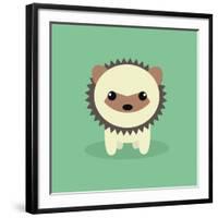 Cute Cartoon Porcupine-Nestor David Ramos Diaz-Framed Giclee Print