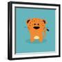 Cute Cartoon Tiger-Nestor David Ramos Diaz-Framed Art Print