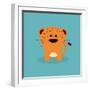 Cute Cartoon Tiger-Nestor David Ramos Diaz-Framed Art Print