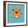 Cute Cartoon Tiger-Nestor David Ramos Diaz-Framed Art Print