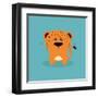 Cute Cartoon Tiger-Nestor David Ramos Diaz-Framed Art Print