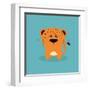 Cute Cartoon Tiger-Nestor David Ramos Diaz-Framed Art Print