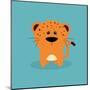 Cute Cartoon Tiger-Nestor David Ramos Diaz-Mounted Art Print