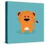 Cute Cartoon Tiger-Nestor David Ramos Diaz-Stretched Canvas