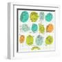 Cute Cartoon Zodiac Set in Vector-smilewithjul-Framed Art Print