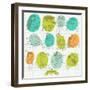 Cute Cartoon Zodiac Set in Vector-smilewithjul-Framed Art Print