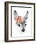 Cute Deer. Pencil Sketch of Fawn. Animal Illustration. T-Shirt Design.-Faenkova Elena-Framed Art Print