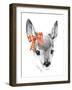 Cute Deer. Pencil Sketch of Fawn. Animal Illustration. T-Shirt Design.-Faenkova Elena-Framed Art Print