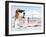 Cute Dog in Sunglasses Drink Cocktail-igorr-Framed Photographic Print