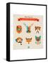 Cute Fashion Hipster Animals & Pets, Set of Vector Icons-Marish-Framed Stretched Canvas