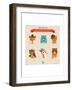 Cute Fashion Hipster Animals & Pets, Set of Vector Icons-Marish-Framed Art Print