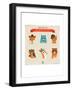 Cute Fashion Hipster Animals & Pets, Set of Vector Icons-Marish-Framed Art Print