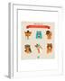 Cute Fashion Hipster Animals & Pets, Set of Vector Icons-Marish-Framed Art Print