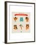 Cute Fashion Hipster Animals & Pets, Set of Vector Icons-Marish-Framed Art Print