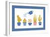 Cute Flowers and Cactus - Geometric-xenia800-Framed Art Print