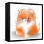 Cute Fluffy Persian Cat-Elena Barenbaum-Framed Stretched Canvas