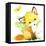 Cute Fox. Watercolor Forest Animal Illustration.-Faenkova Elena-Framed Stretched Canvas