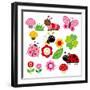 Cute Garden Insect-hehehefish-Framed Art Print