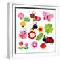 Cute Garden Insect-hehehefish-Framed Art Print