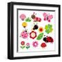 Cute Garden Insect-hehehefish-Framed Art Print