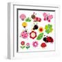 Cute Garden Insect-hehehefish-Framed Art Print