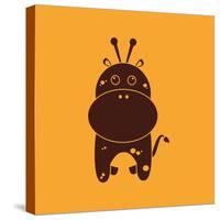 Cute Giraffe Silhouette-Nestor David Ramos Diaz-Stretched Canvas