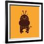 Cute Giraffe Silhouette-Nestor David Ramos Diaz-Framed Art Print