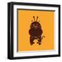 Cute Giraffe Silhouette-Nestor David Ramos Diaz-Framed Art Print