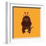 Cute Giraffe Silhouette-Nestor David Ramos Diaz-Framed Art Print