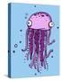 Cute Goofy Jellyfish-Lauren Ramer-Stretched Canvas